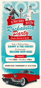 Flyer Rockabilly-Party im Adiamo Essen 